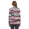 thumbnail image 5 of Made by Johnny Women's Print Long Sleeeve Turtleneck Sweater Knit Top L WINE_BLACK, 5 of 6