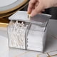 thumbnail image 5 of Soporte Para Hisopos De Algodón, Exquisito De Plástico Resistente, Transparente, Organizador De Bolas De Algodón De 2 Piezas Para Mesa, 5 of 7