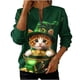 thumbnail image 3 of TaTaai Ladies Fashion St. Patrick's Day Printed Loose Round Neck Sweatshirt Long Sleeve Casual Top Soft Comfortable for Daily Home Office Streetwear Spring Fall Winter Gift, 3 of 5