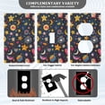 thumbnail image 3 of Yayeee Duplex Wall Plate 1-Gang 4.5"x2.7" Home Receptacle Light Switch Decorative Outlet Cover, Small Space Pattern, 3 of 7