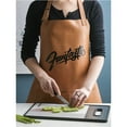 thumbnail image 2 of Kitchen Leather Apron Household Kitchen Cooking Apron Waterproof Apron Oilproof Apron (Fantastic Brown), 2 of 8