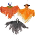 thumbnail image 4 of S/3 Halloween Ghost Scary Hanging Decor Skull Pumpkin Clown Small Indoor Outdoor 15", 4 of 7