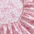 thumbnail image 2 of Betsey Johnson Ballet Bows Petal Pink Queen Sheet Set, Soft Easy-Care Bedding, Machine Washable, 2 of 8