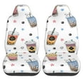 thumbnail image 1 of LAKIMCT Bubble Tea Car Seat Covers Vehicle Front Seat Covers Universal Fit Seat Protector, 1 of 9