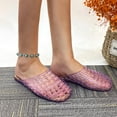 thumbnail image 4 of GJPBGK Women’s Comfortable Slip-On Jelly Sandals - Breathable Mesh PVC Flat Slippers, Closed-Toe Non-Slip Beach Shoes for Summer, Lightweight for Outdoor Travel & Casual Wear, 4 of 7