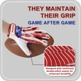 thumbnail image 3 of HANDLANDY Gants de Football pour Jeunes, Gants Adhésifs à Grand Récepteur pour Enfants et Adultes, Gants de Football Extensibles Blancs et Rouges, TP, 3 of 6