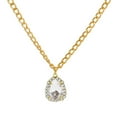 thumbnail image 1 of Retro Micro-set Zircon Water Drop Pendant Necklace Light Luxury Rhinestone Collarbone Chain Necklace Women, 1 of 9