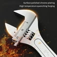 thumbnail image 5 of 8inch Adjustable Wrench Large Openin long Handle Universal Spanner Carbon Steel Mechanical Workshop Hand Repair Tools (8Inch（200mm）), 5 of 6
