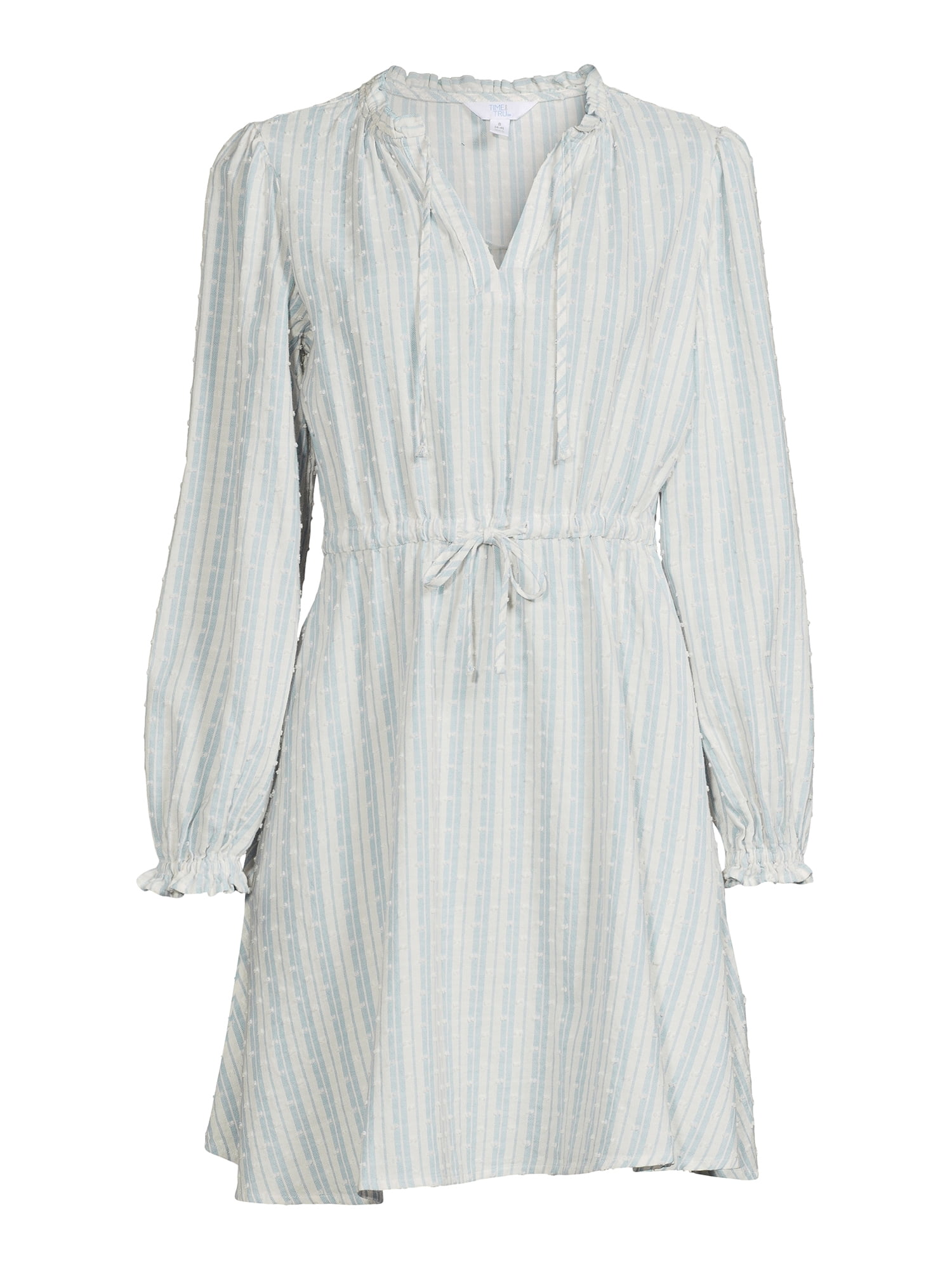 Time and Tru Women's Tiered Midi Shirt Dress