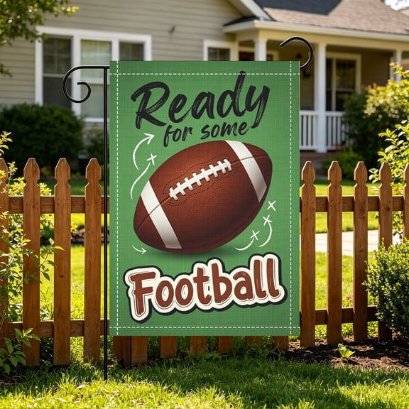 1PC American Football Theme Garden Flag, Double Sided 2D Printed, Outdoor Sports Party Decor, No Flagpole