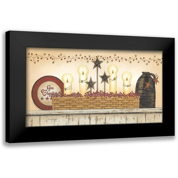 Spivey, Linda 14x9 Black Modern Framed Museum Art Print Titled - Give Thanks