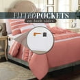 thumbnail image 4 of Mocassi 12-Piece Comforter Set, Isabella Bedding Collection includes 6-Piece Smart Sheet Set, Matching Shams & Decorative Pillows, King/California King, Dusty Rose, 4 of 6