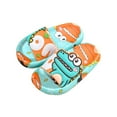 thumbnail image 3 of Linfrsh Slide Sandals for Kids Boys Girls Slip On Cute Pattern Slide Sandals Comfort Non-Slip Thick Sole Pillow Slippers Summer Shower Shoes Pool Beach Shoes(Green,Size 13 ), 3 of 5
