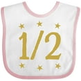 thumbnail image 3 of Inktastic Half Birthday Gold Stars Boys or Girls Baby Bib, 3 of 4