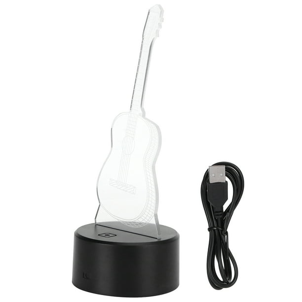 Luz LED, luz nocturna de guitarra 3D, luz nocturna de guitarra, lámpara con interruptor táctil, valor excepcional