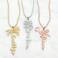 thumbnail image 2 of Personalized Planet Women's Personalized Vertical Script Name with Chinese Zodiac Sign Necklace, 2 of 4
