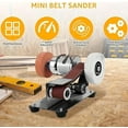 thumbnail image 7 of Mini Belt Sander, Electric Power Bench Belt Grinder, Adjustable Speed Electric Grinding Sanding Machine, 7 of 7