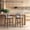Walnut, variant on ACTU 30 " Mid-Century Bar Stools Set of 2, Boucle Upholstered Kitchen Island Bar Height Stool, Walnut