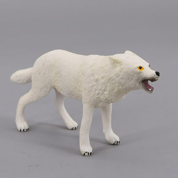 Figura de juguete Hugo de Fauna silvestre Figuras de lobo blanco