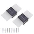thumbnail image 1 of Aplique solar de pared, luz blanca cálida, alto brillo, protección del medio ambiente para vallas de paredes de patio, 1 of 8