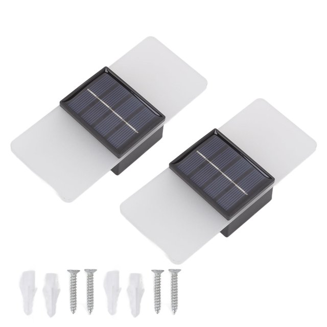 Aplique solar de pared, luz blanca cálida, alto brillo, protección del medio ambiente para vallas de paredes de patio