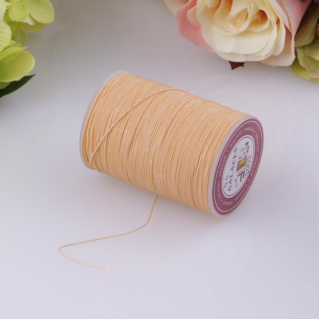 HILABEE 5X Leather/CANVAS Sewing Waxed Thread 0.5mm For LeatherCraft DIY, Heavy Duty Material, Shoes, Purses, Luggage, Tents, Backpacks, Sleeping Bags Repair