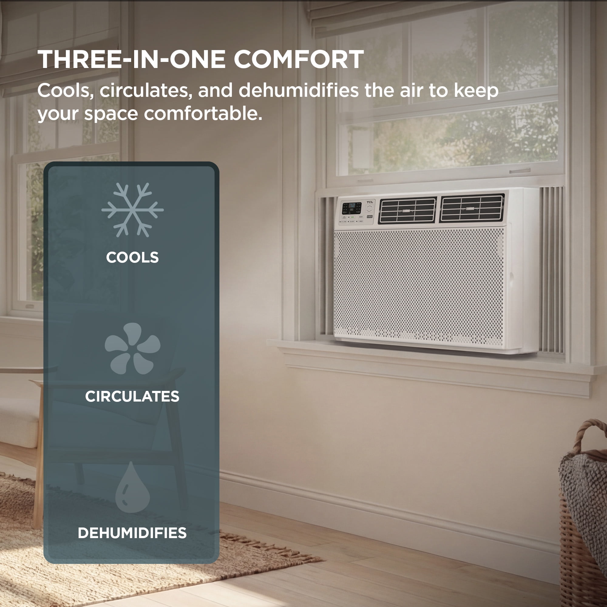 TCL 12,000 Btu - 550 Sq ft Window Air Conditioner, White