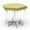 Leaf, variant on OFM Hex Series Model 66 Vinyl Hexagon Stool, Leaf with Chrome Frame
