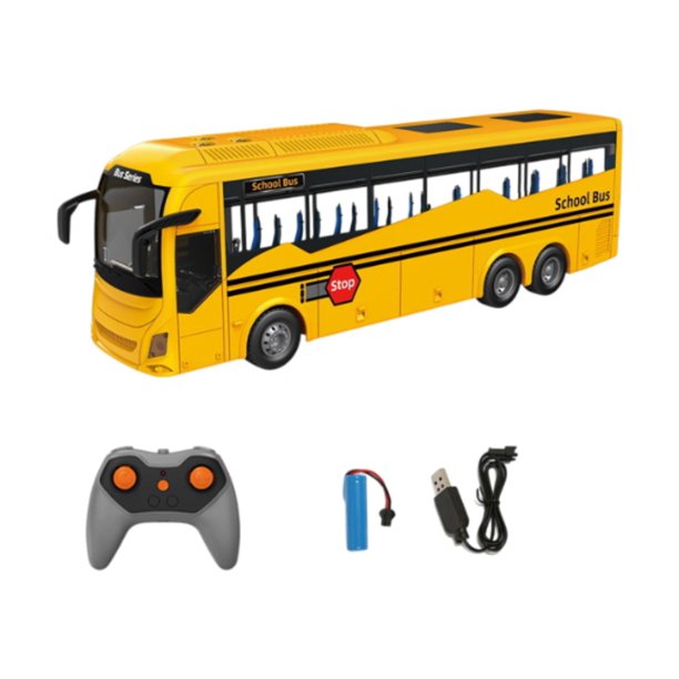 Electric RC School Bus Toy Educational Toy Electric RC Toy para regalos Amarillo