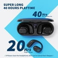thumbnail image 4 of PSIER Auriculares Deportivos con Oreja Abierta Bluetooth 5.3: 40 Horas de Reproducción, Ganchos para las Orejas, 4 of 5