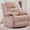 Pink 54 seat width, variant on Rocking Recliner Chair with 360-Degree Swivel, Manual 90°–150° Recline, Soft Corduroy Upholstery, Cup Holders and Side Pocket, 350-Lb Capacity for Living Room, Bedroom