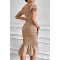 thumbnail image 2 of Vestido PRETTYGARDEN 2025 Midi Sirena con Mangas Abullonadas Khaki, 2 of 8