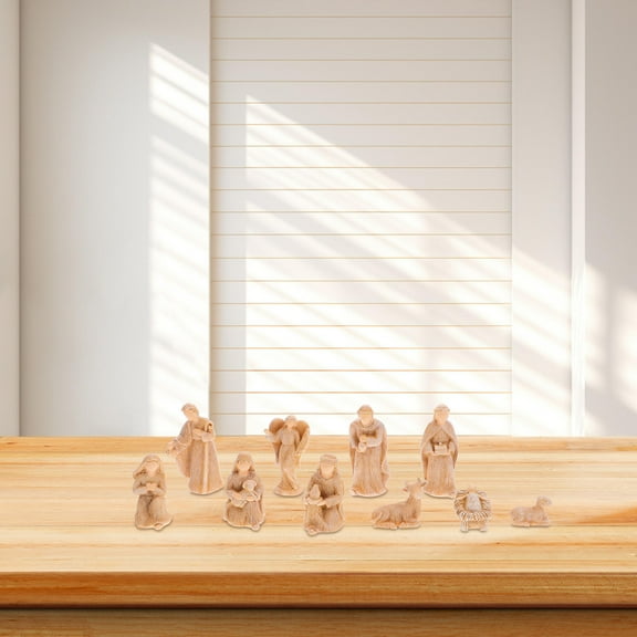 HOMEMAXS  Miniature Nativity Scene for Home Decor Figurines Set