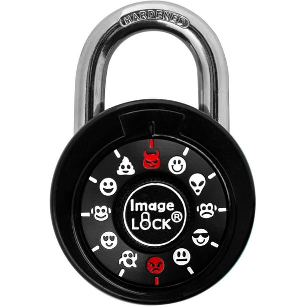 Combination Lock with Fun Emojis, ImageLOCK Patented Non-Resettable ...