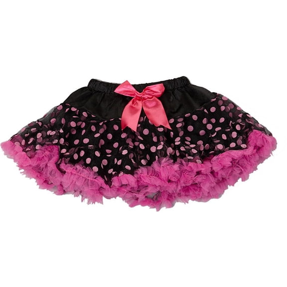 Wenchoice Black & Hot Pink Polka Dot Tutu Girl's M(3T-4T)