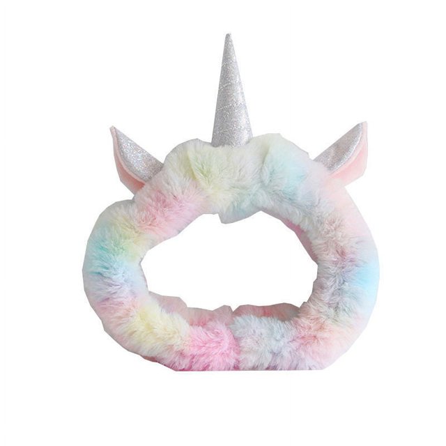 Diadema de maquillaje de unicornio, diadema bonita para la ducha, diadema de spa para mujeres y niñas, para lavarse la cara, Spa, maquillaje, deportes