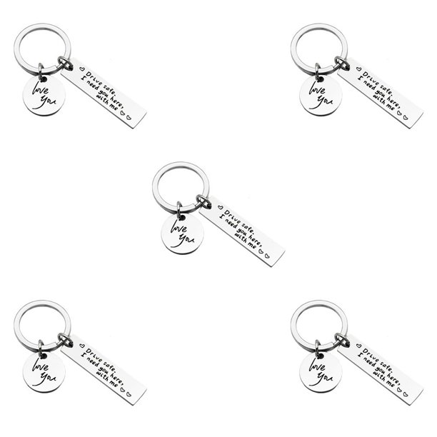 Sidaley Keychain Couple Gifts Art Crafts Hanging I Need Design Me You Key-ring Here Pendants With for Boyfriends Husband Father Supplies No.1 5piezas