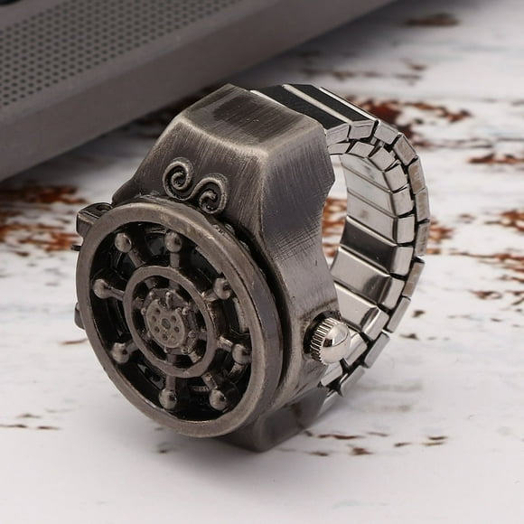 Reloj De Anillo Hueco Vintage, Reloj De Anillo De Cuarzo Reloj De Cuarzo Analógico Resistente Al Agua Amigos Para Deportes Al Aire Libre Familia
