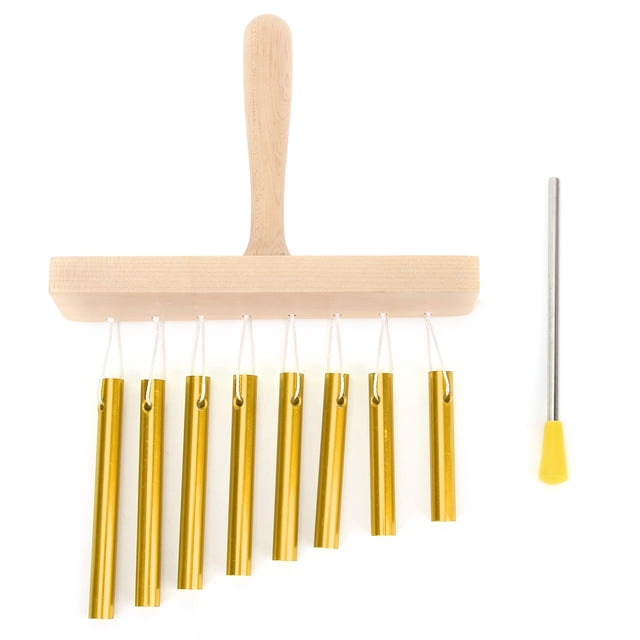Oubit Tone Chimes,8Tone Chimes SingleRow Tube Percussion Instruments Single Row Wind Chimes Sturdy Construction