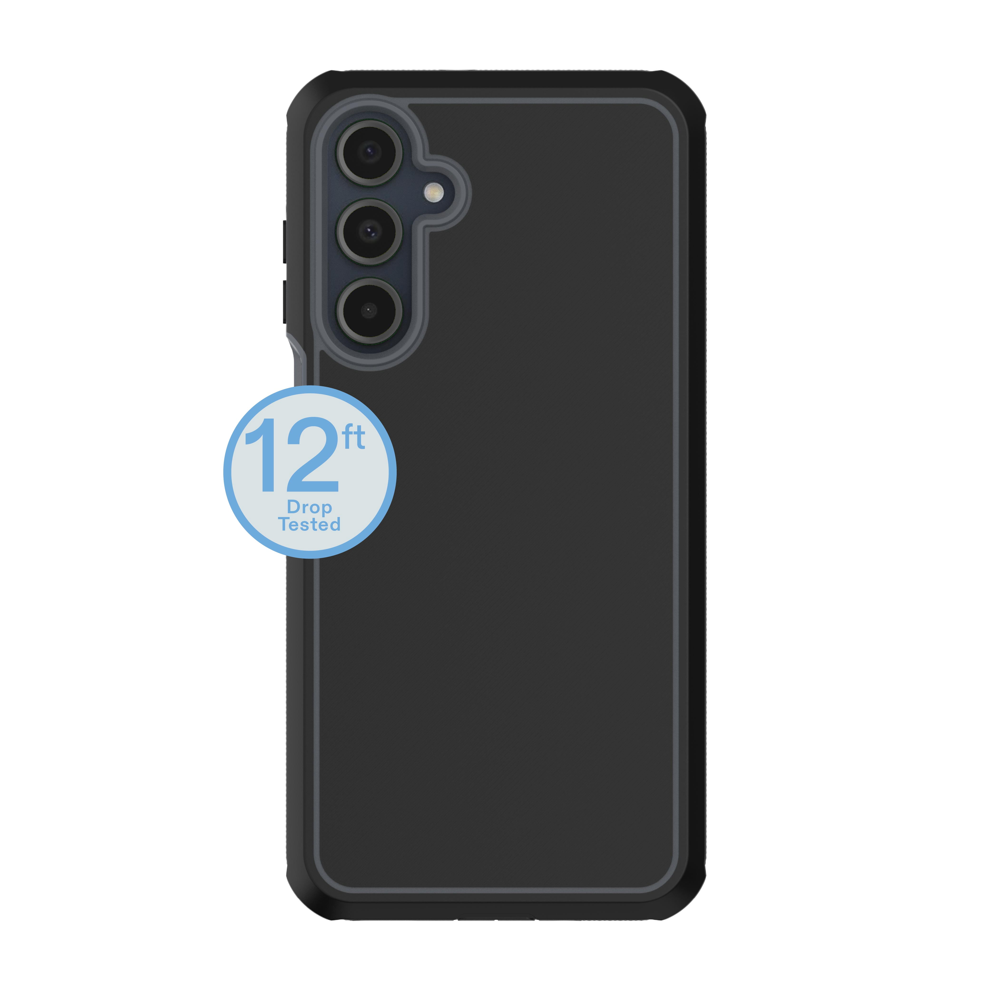 onn Slim Rugged Phone Case for Samsung Galaxy A16 5G - Black/Gray