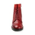 thumbnail image 6 of Journee Signature Womens Genuine Leather Natara Round Toe Stacked Combat Booties, 6 of 8