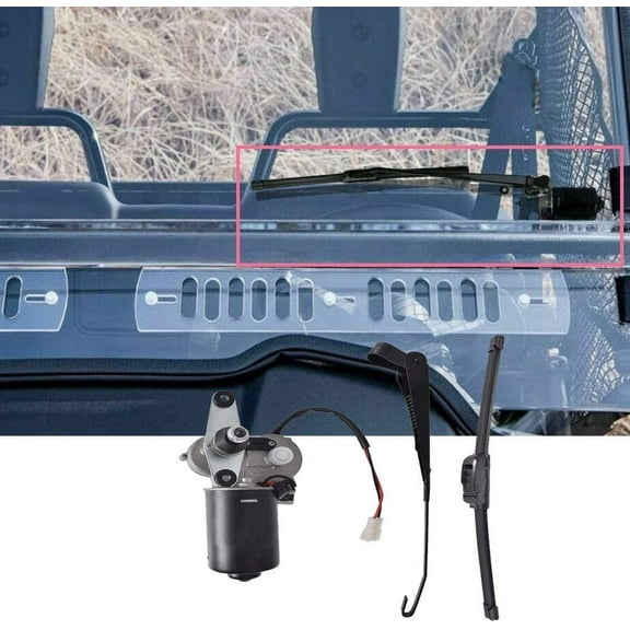 UTV 12V Electric Windshield Wiper Motor Kit Replacement for Polaris RZR Kawasaki B1201-00901