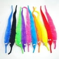 thumbnail image 3 of Fuzzy Magic Worm Trick Toys For Kids Wiggly Twisty Worm On a Invisible String Carnival Party Favors Children Magic Props 20pcs light green, 3 of 6