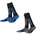 thumbnail image 1 of Calcetines de esquí 2 pares de calcetines de snowboard cálidos de invierno de alto rendimiento para mujer, calcetines deportivos térmicos largos, gruesos y transpirables para esquiar, patinar y hacer, 1 of 5