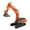 Orange, variant on Alloy Excavator Toy for Kids Construction Vehicle with Movable Arm & Rubber Tracks, Learning Engineering Toy for Boys Girls Ages 3+