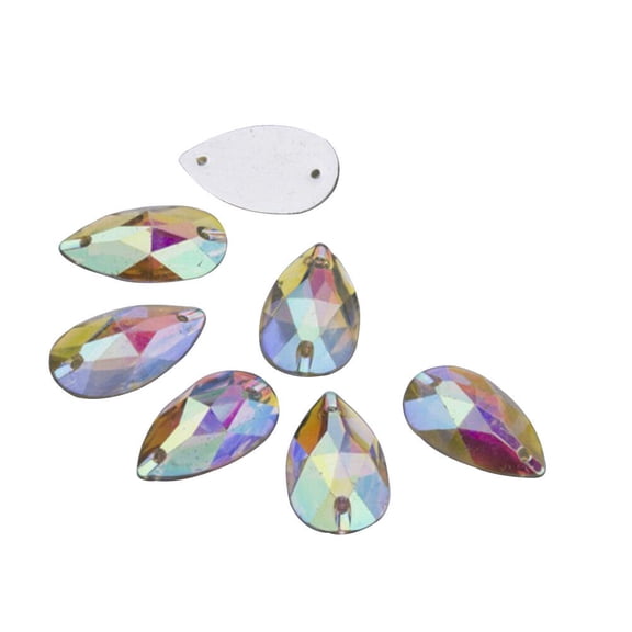 WEAVILUX 50 Pieces Flat Back Crystal Rhinestones for Crafting, Projects, Cosplay Accessories, Nail