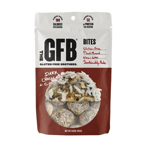 The Gluten Free Brothers, GFB Gluten Free Bites, Dark Chocolate Coconut, Weight Management, 4 oz