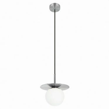 205645A-Eglo Lighting-Arenales - 1 Light Mini Pendant-8 Inches Tall and 10.83 Inches Wide-Matte Nickel Finish    -Traditional Installation