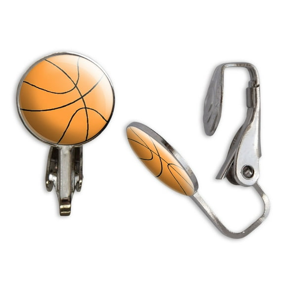 Basketball Clip-On Stud Earrings