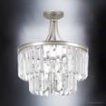 thumbnail image 4 of Luxury Cosmopolitan Indoor Ceiling Light, 19''H x 16.25''W, with Traditional Style Elements, Posh Design, Antique Silver Finish and Glass, UHP2468, 4 of 7